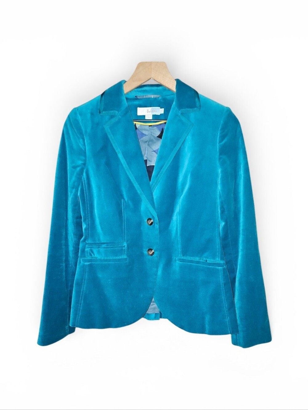 BODEN X ANTHROPOLOGIE Bright Blue Velvet Blazer - Size 4R